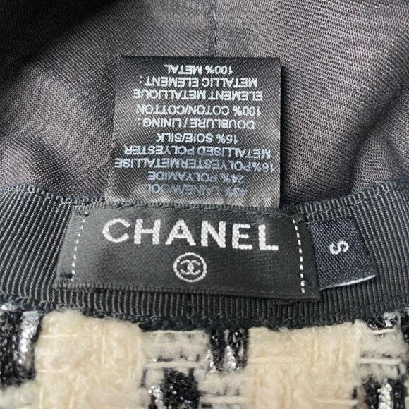 Chanel Tweed CC Logo Bucket Ivory Black main image 10